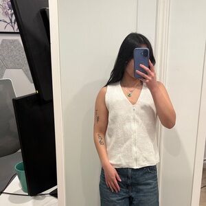 White Knit Vest
